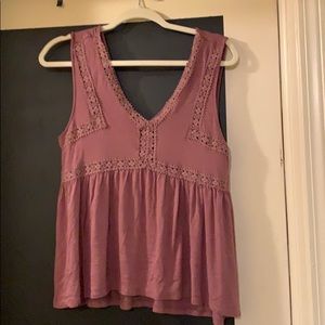 Pink lace thanktop